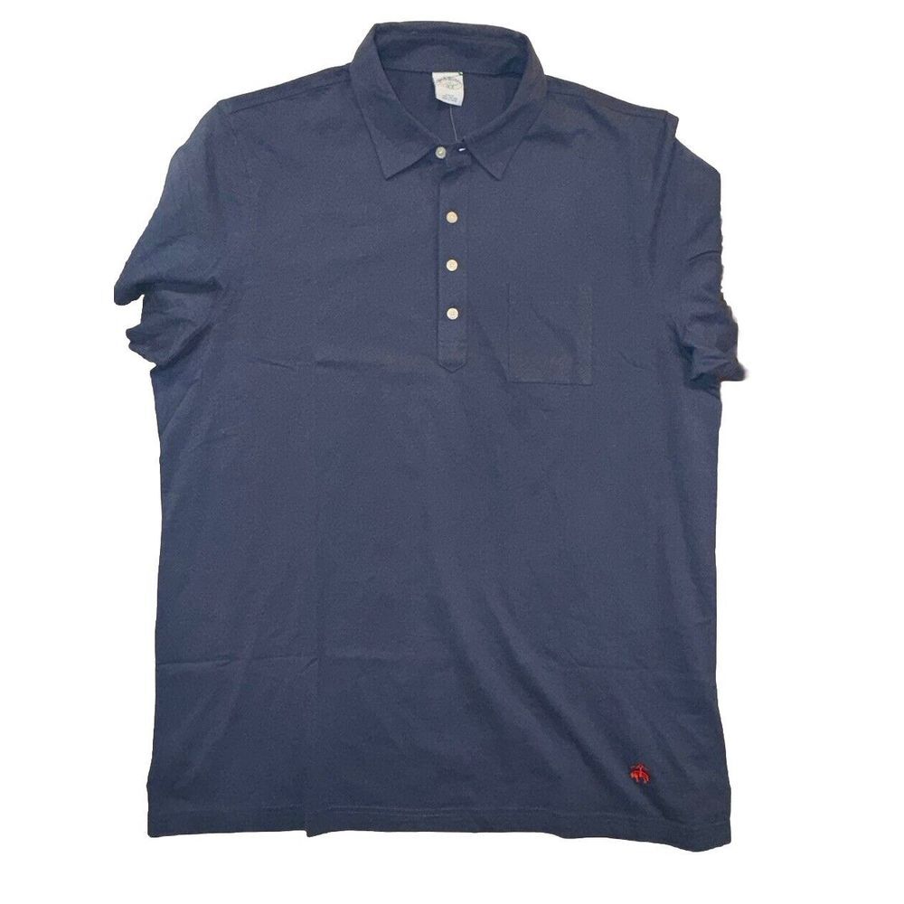 Brooks Brothers Polo Shirt Blue 93986 Brand New With Tags Slim Fit XL - Picture 1 of 4
